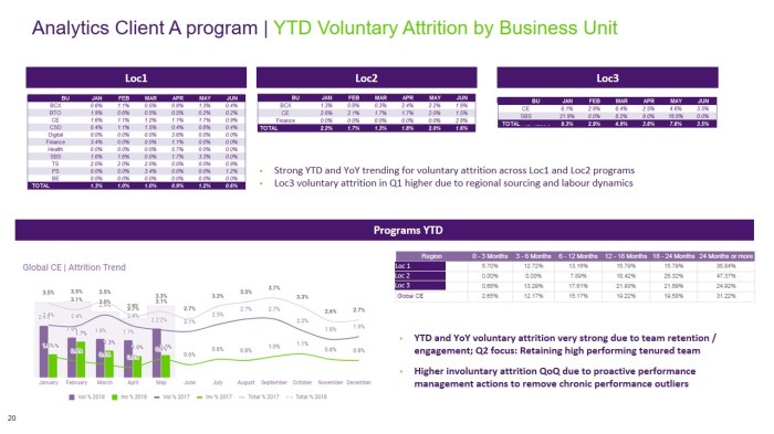 Power BI MS Excel Performance measuring quality Dashboard summarizing location and program level performance Year to Date