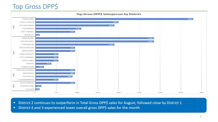 MS Excel Power BI Horizontal Bar Graph Top Sales Performance
